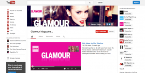 Glamour magazine's YouTube channel