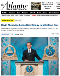 Scientology native ad