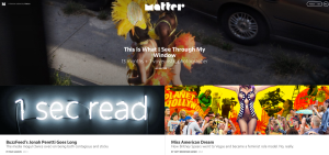 Screenshot of Medium's Matter site's homepage