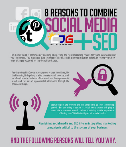 social media and seo infographic