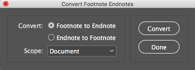 convert footnote endnote