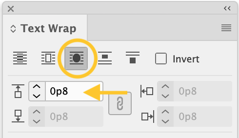 how to text wrap in indesign