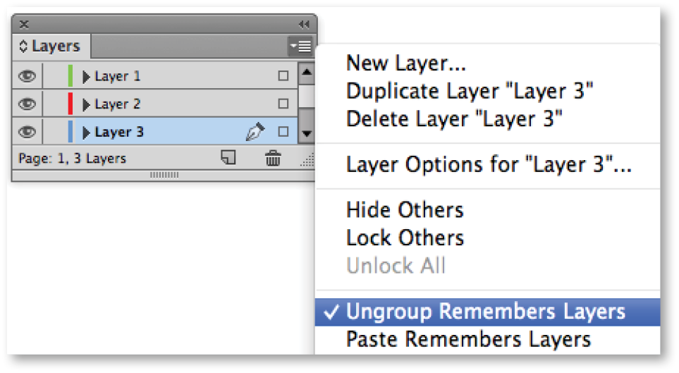 unlock page layers indesign